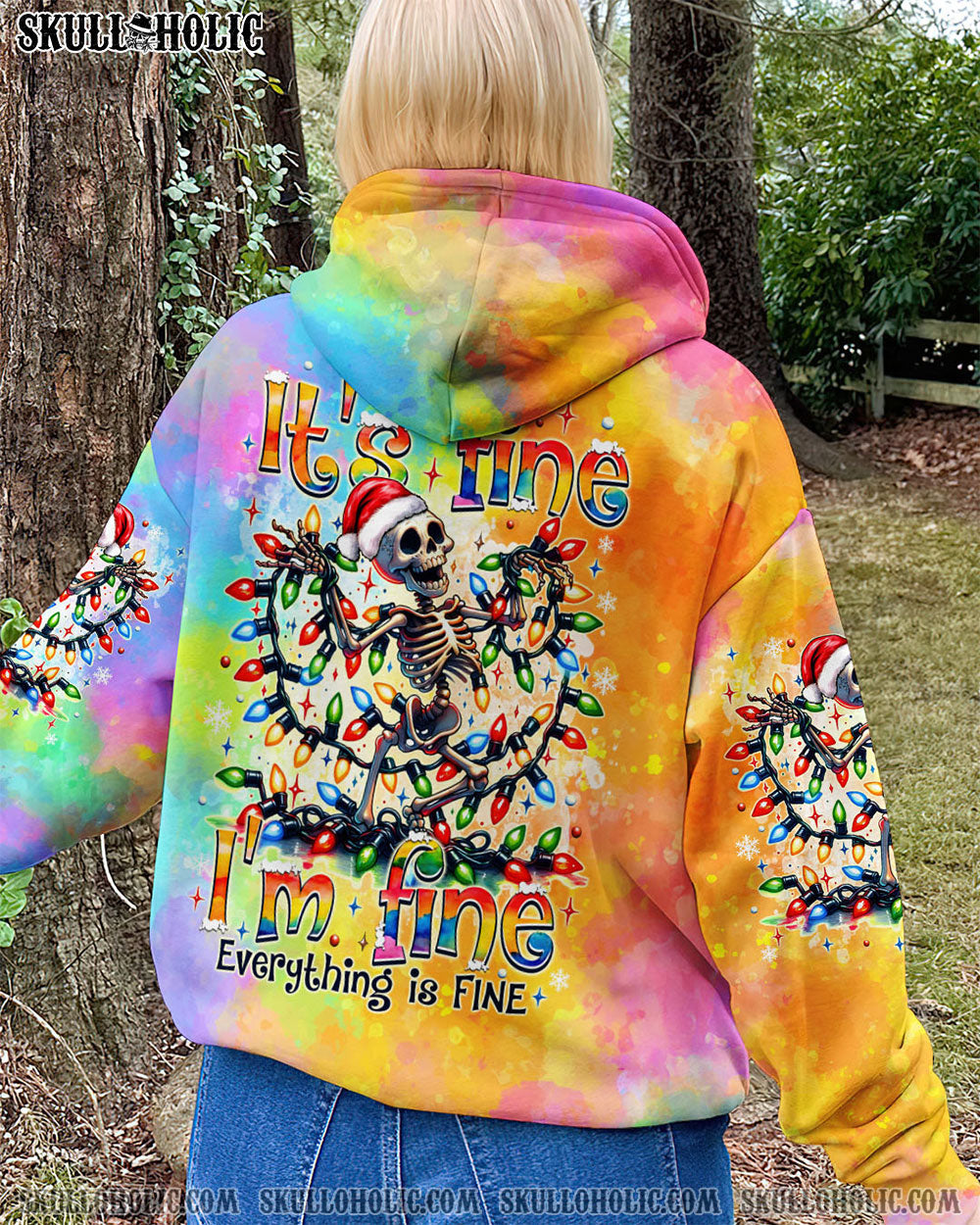BLISSCORNERS EVERYTHING'S FINE CHRISTMAS ALL OVER PRINT
