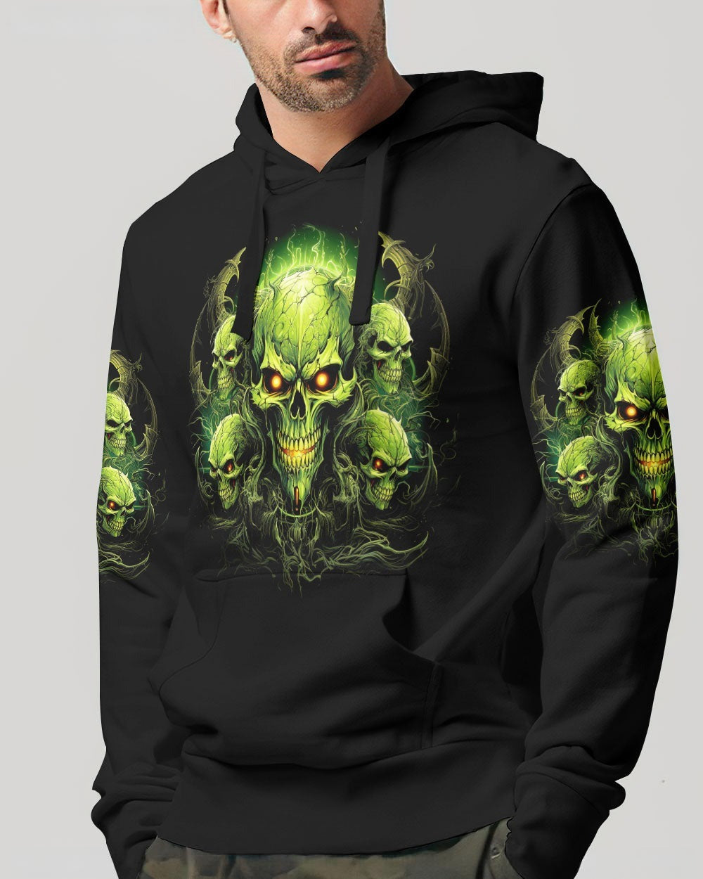 BLISSCORNERS I'M NEVER ALONE SKULL DEMON ALL OVER PRINT