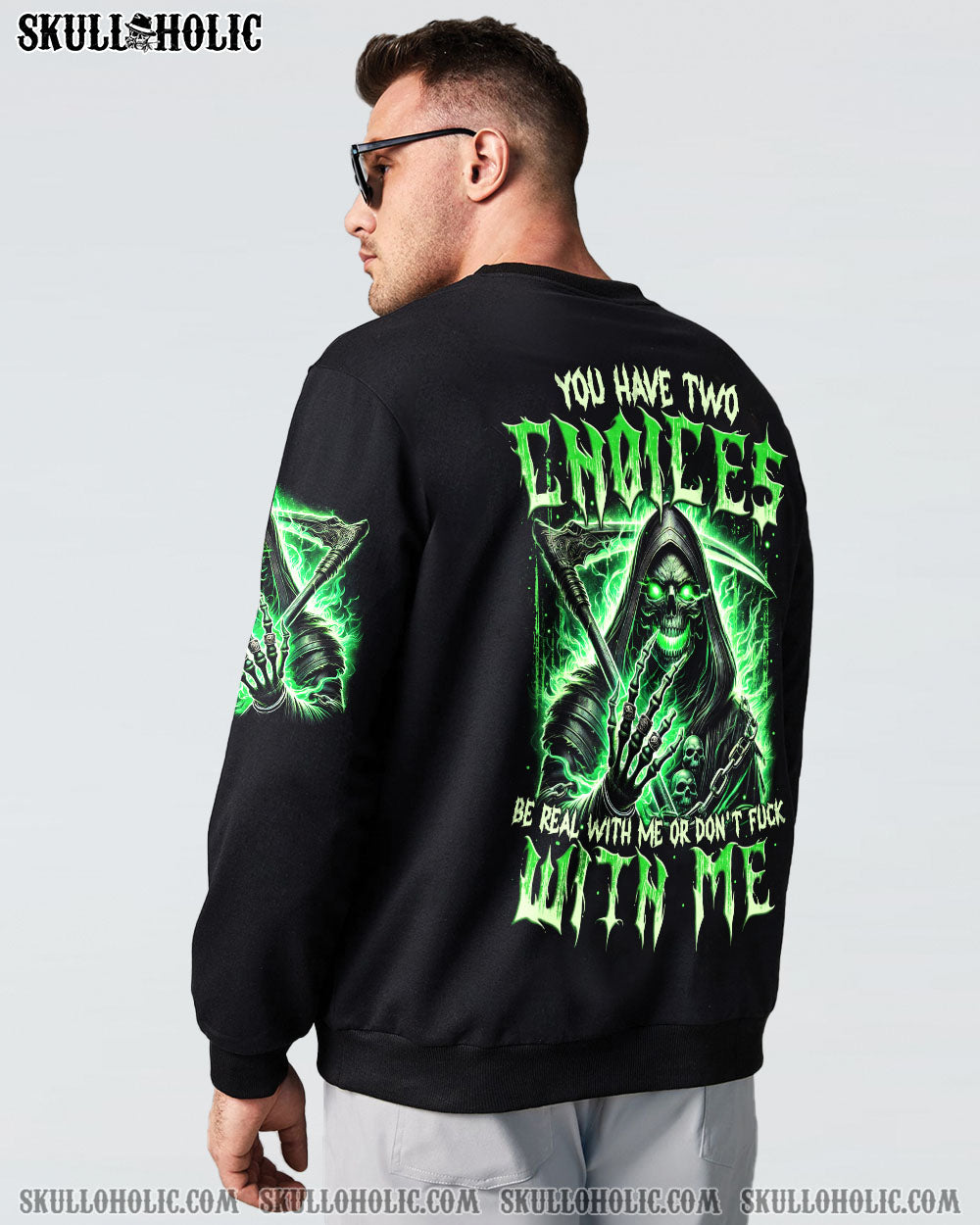BLISSCORNERS YOU HAVE TWO CHOICES SKULL ALL OVER PRINT