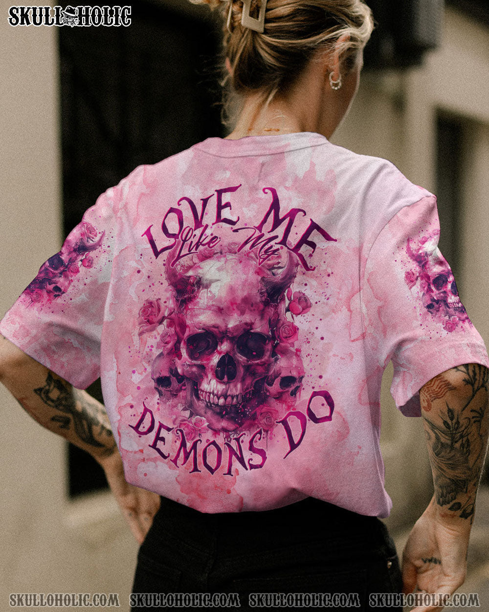 BLISSCORNERS LOVE ME LIKE MY DEMONS DO ALL OVER PRINT