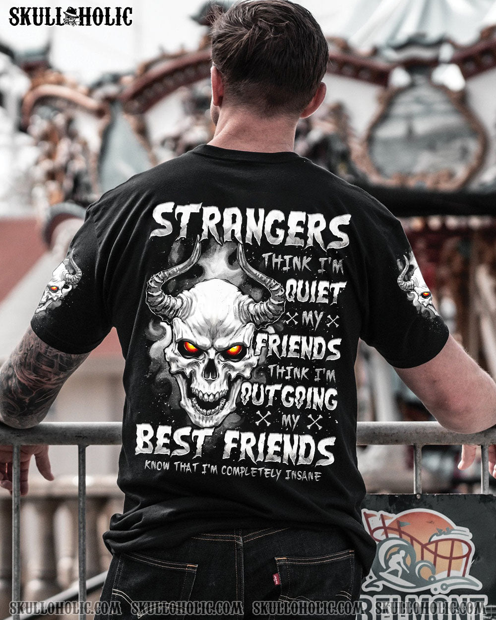 BLISSCORNERS STRANGERS THINK I'M QUIET ALL OVER PRINT