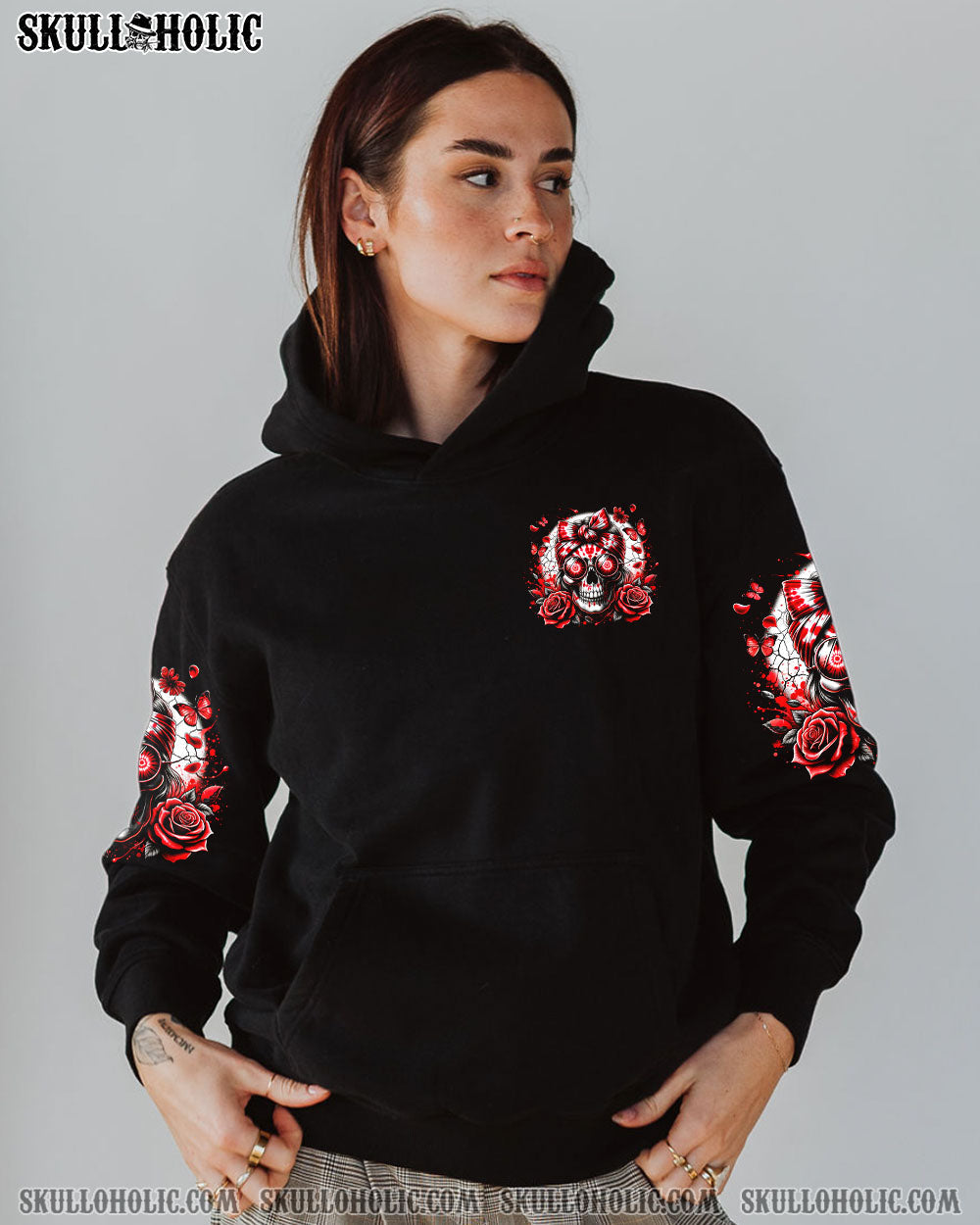 BLISSCORNERS I AM A SWEET GIRL MESSY BUN ALL OVER PRINT