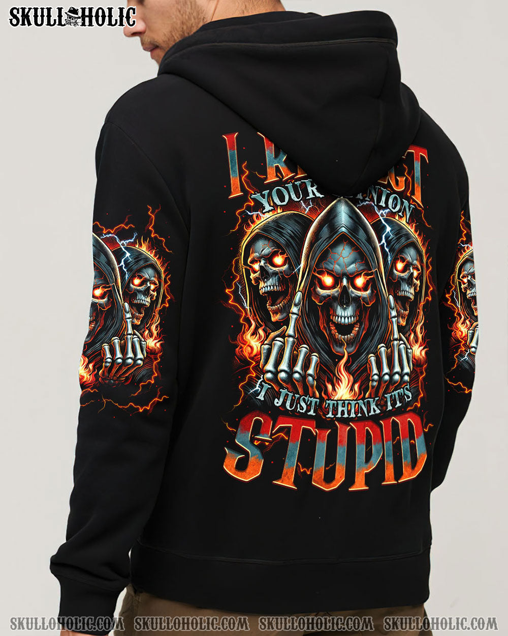 BLISSCORNERS I RESPECT YOUR OPINION SKULL ALL OVER PRINT