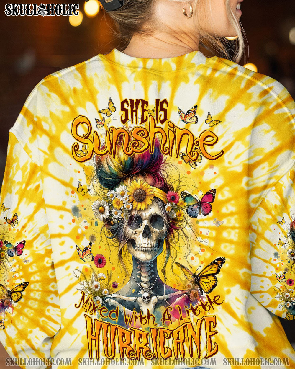BLISSCORNERS YES I'M A B BUT NOT YOURS MESSY BUN TIE DYE ALL OVER PRINT