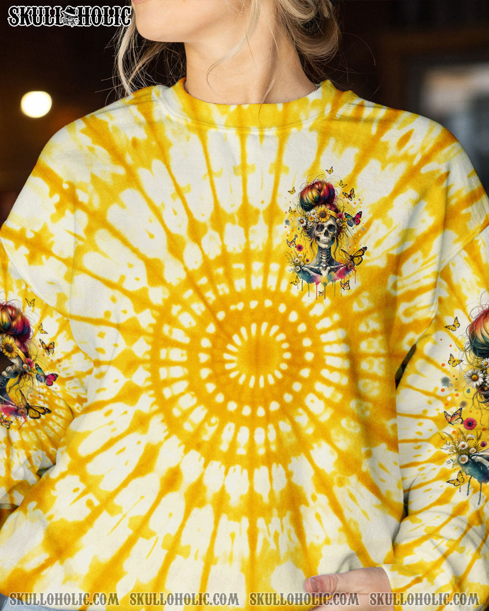 BLISSCORNERS YES I'M A B BUT NOT YOURS MESSY BUN TIE DYE ALL OVER PRINT