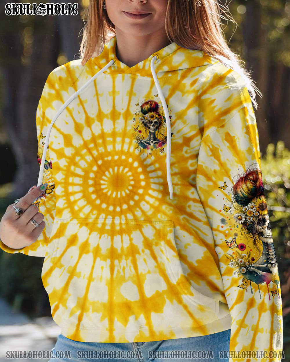 BLISSCORNERS YES I'M A B BUT NOT YOURS MESSY BUN TIE DYE ALL OVER PRINT