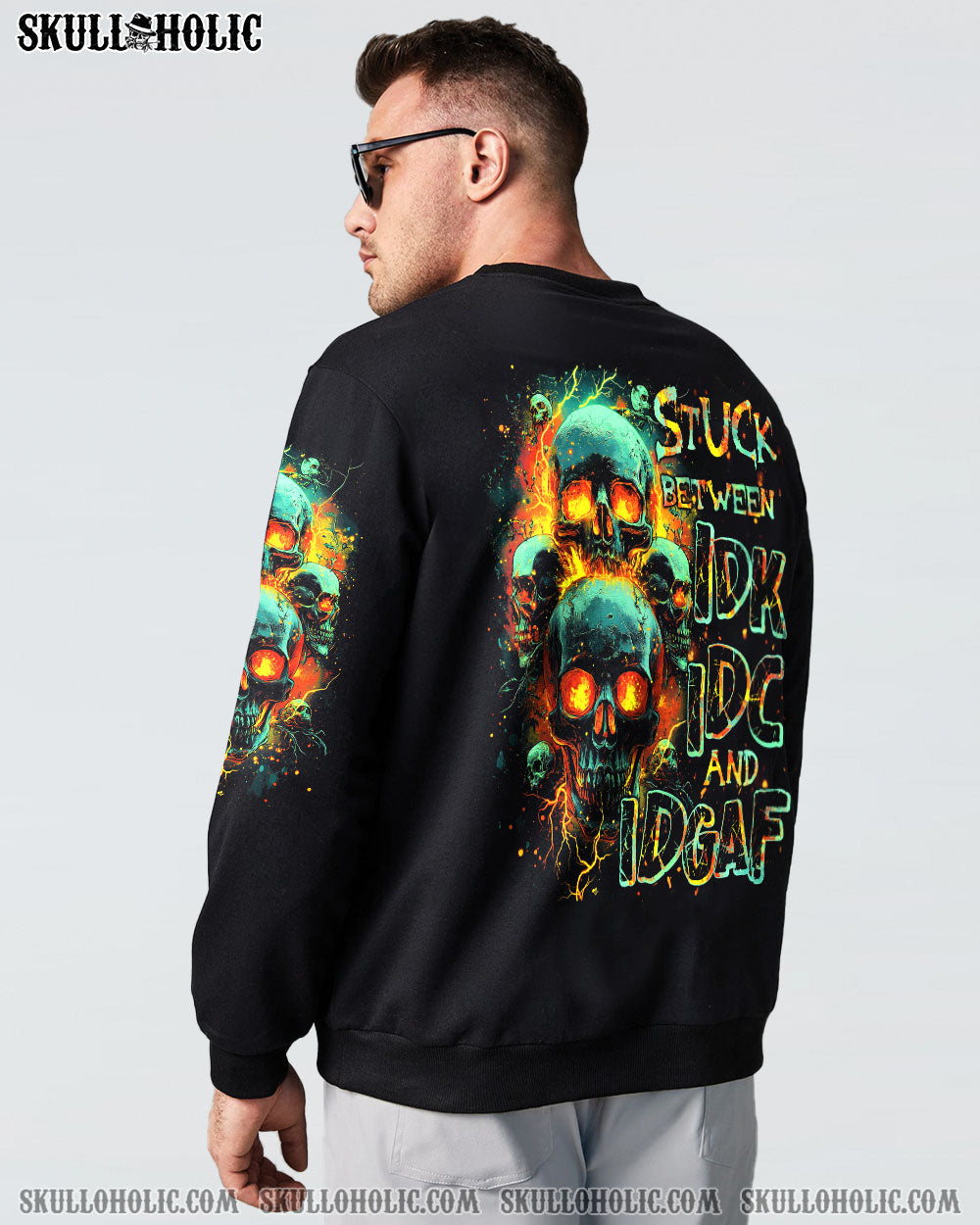 BLISSCORNERS STUCK BETWEEN IDK IDC AND IDGAF ALL OVER PRINT