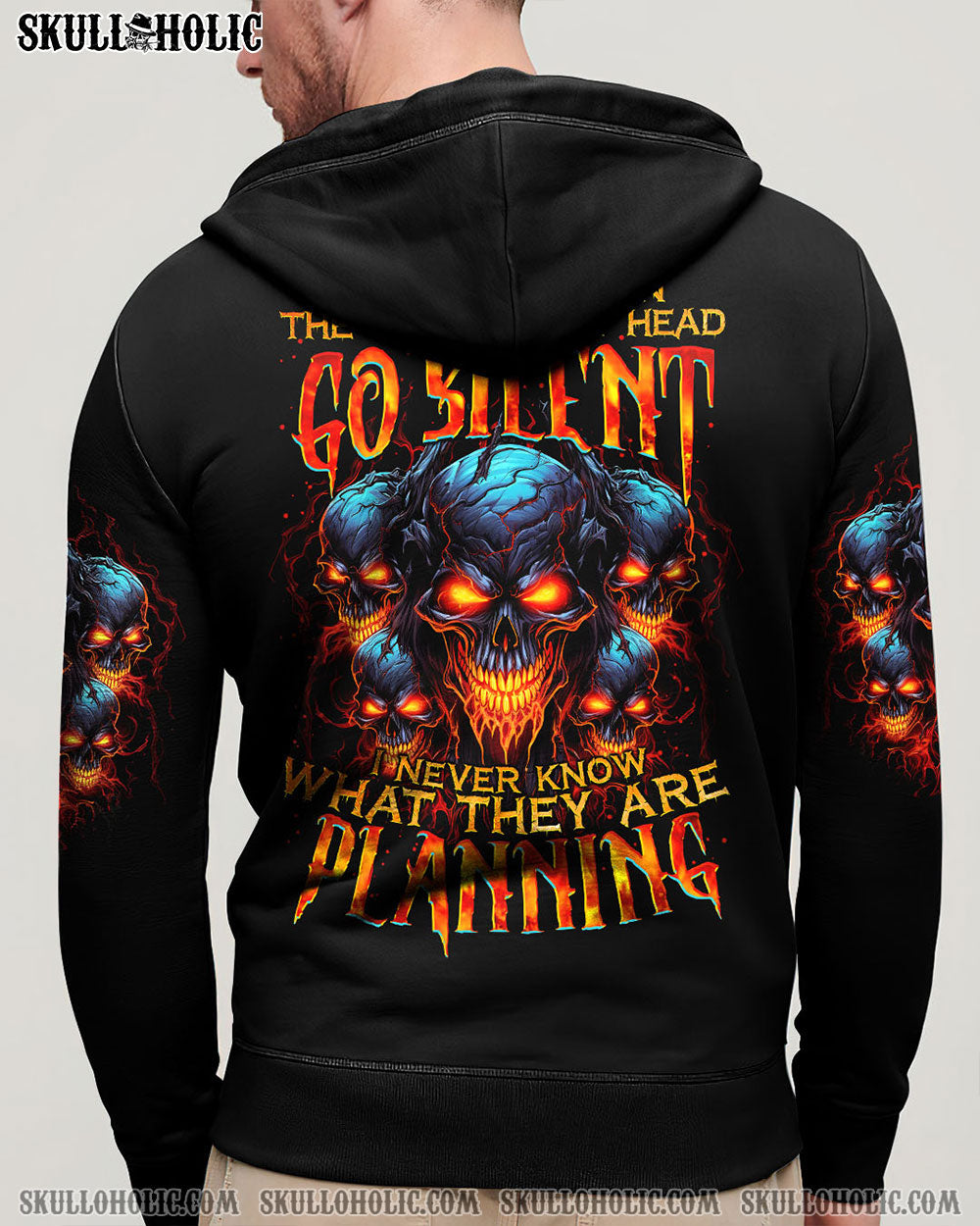 BLISSCORNERS WHEN THE VOICES IN MY HEAD GO SILENT SKULLS ALL OVER PRINT