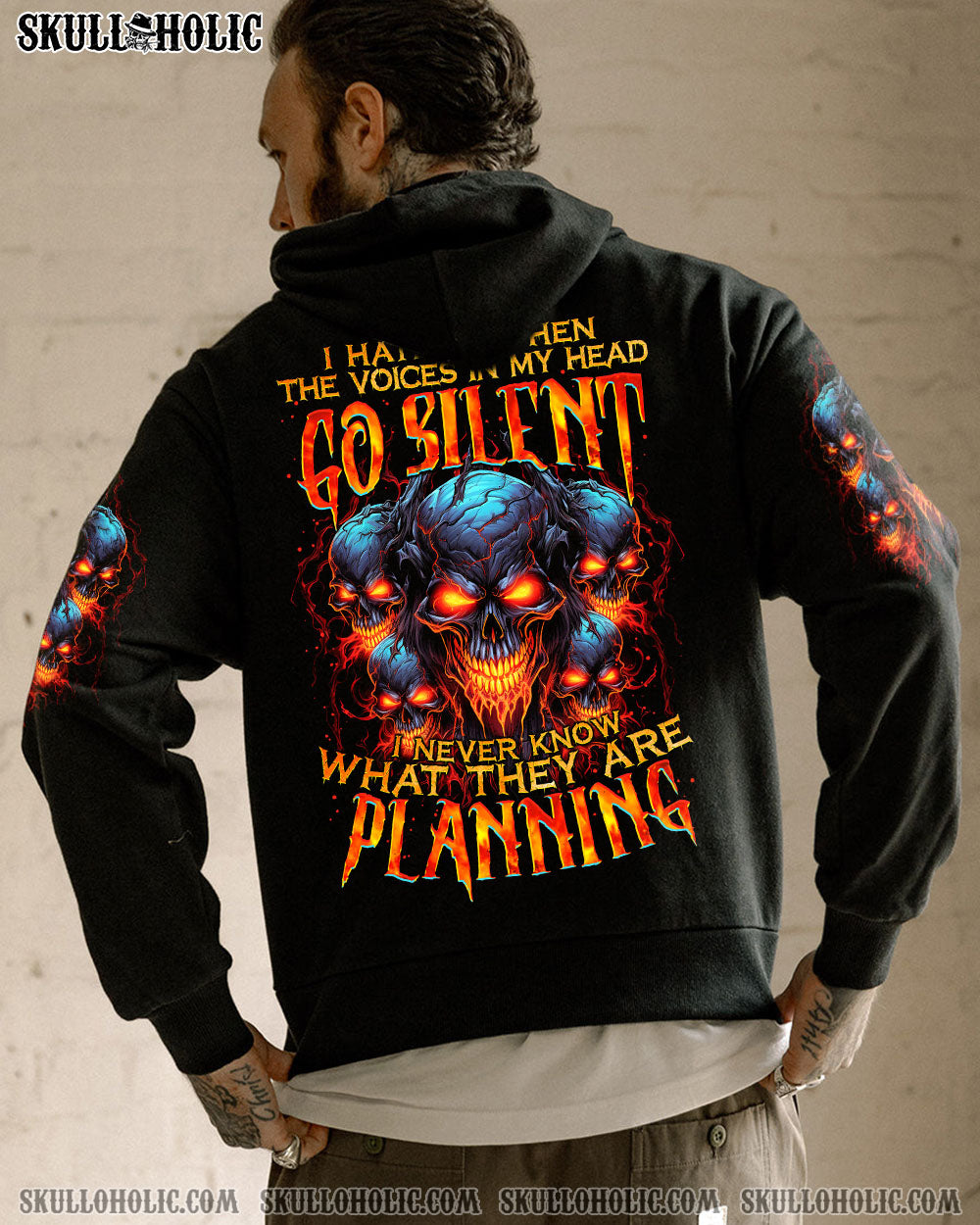 BLISSCORNERS WHEN THE VOICES IN MY HEAD GO SILENT SKULLS ALL OVER PRINT