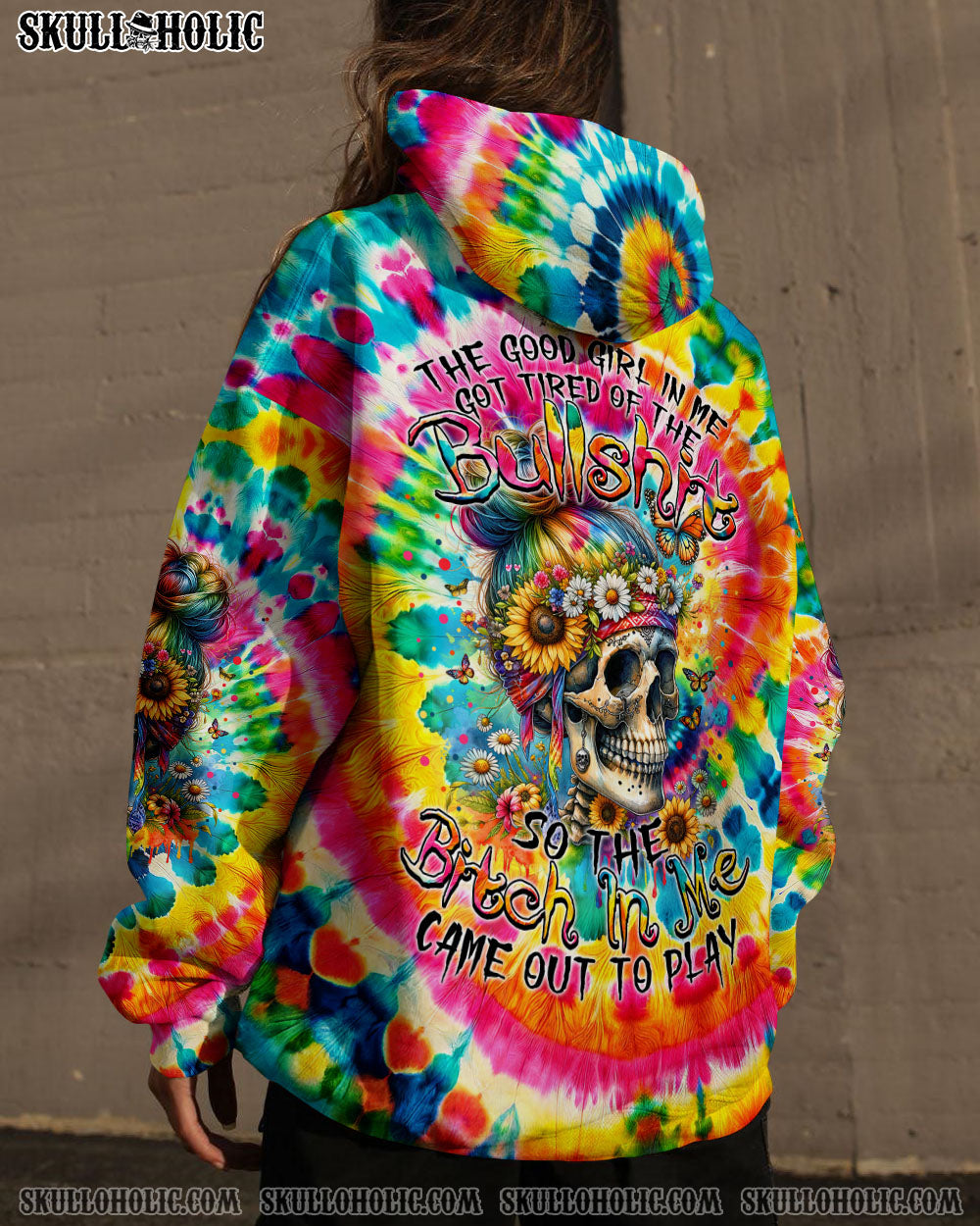BLISSCORNERS THE GOOD GIRL IN ME TIE DYE ALL OVER PRINT