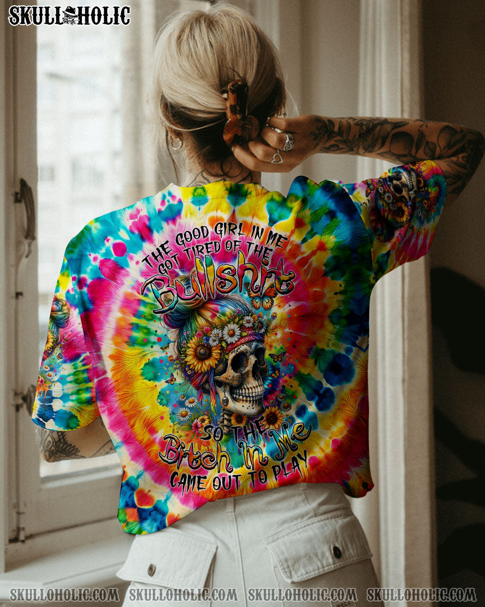 BLISSCORNERS THE GOOD GIRL IN ME TIE DYE ALL OVER PRINT