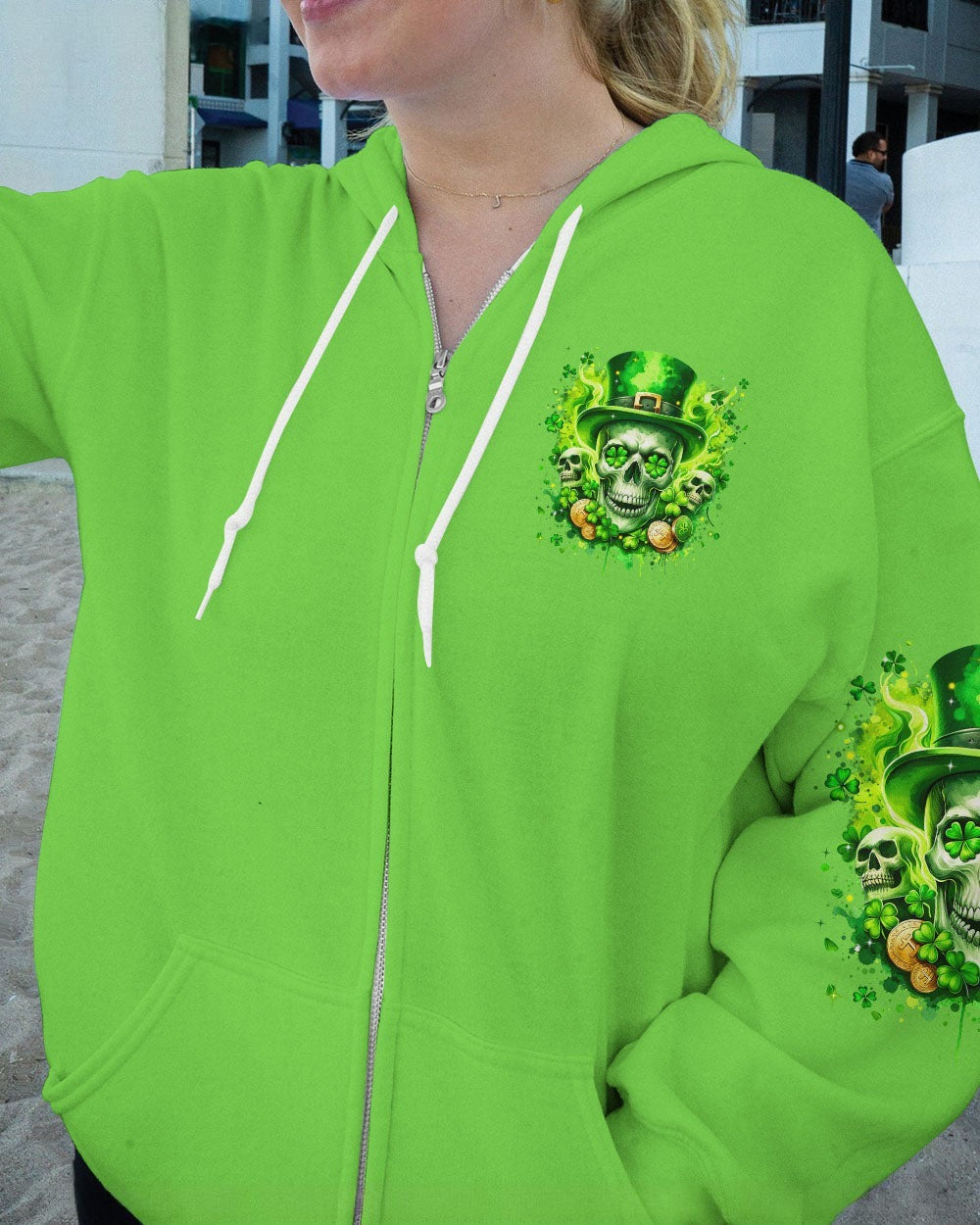 BLISSCORNERS IRISH FOR A DAY SKULL PATRICK'S DAY ALL OVER PRINT