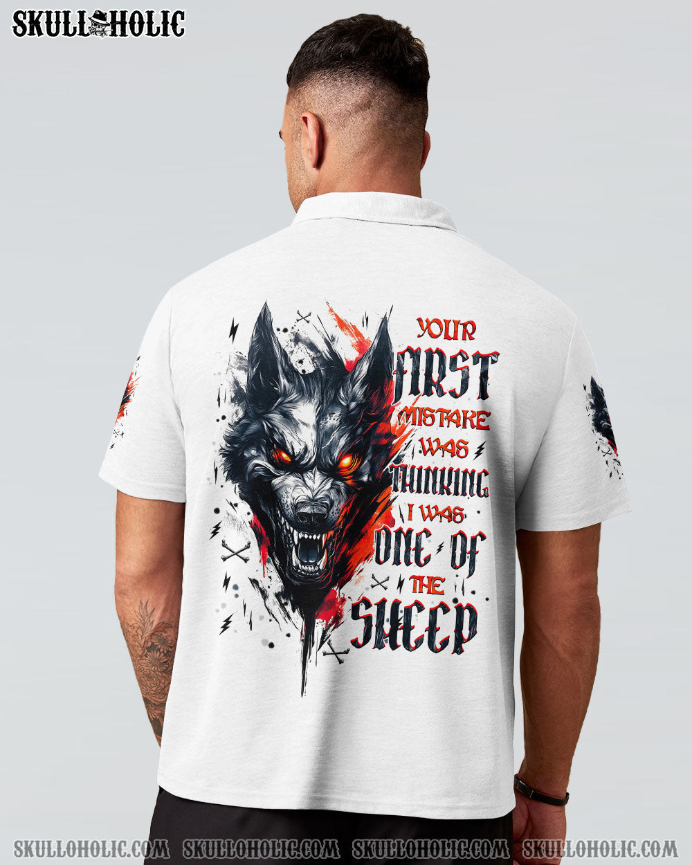 BLISSCORNERS YOUR FIRST MISTAKE SKULL WOLF ALL OVER PRINT