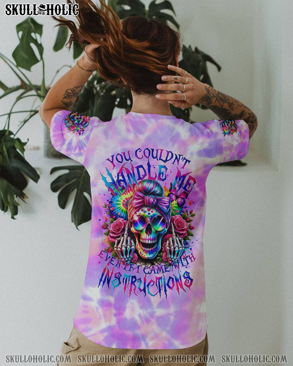 BLISSCORNERS YOU COULDN'T HANDLE ME MESSY BUN WINGS ALL OVER PRINT