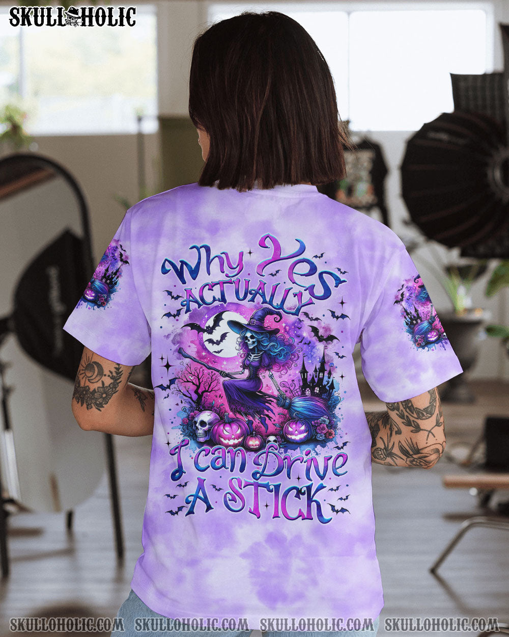 BLISSCORNERS I CAN DRIVE A STICK WITCH HALLOWEEN ALL OVER PRINT