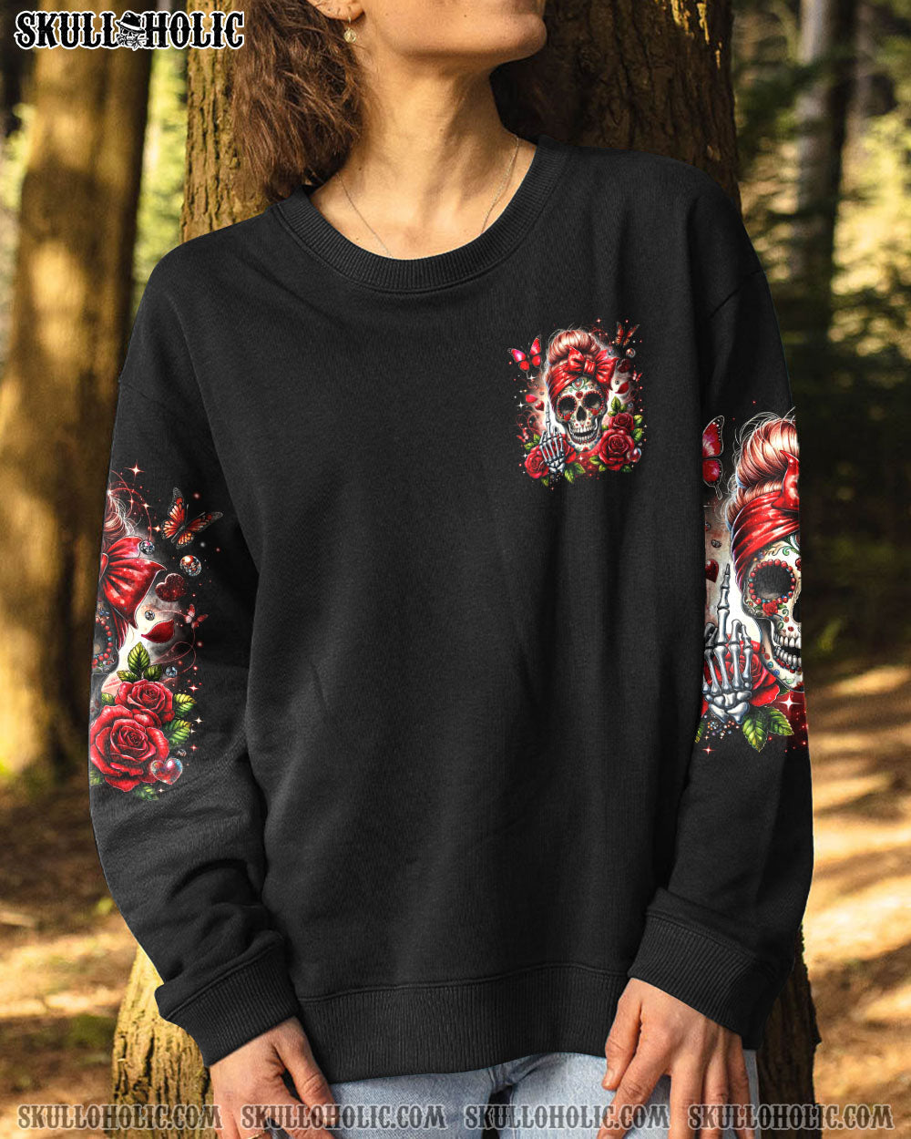BLISSCORNERS THE GOOD GIRL IN ME MESSY BUN ALL OVER PRINT