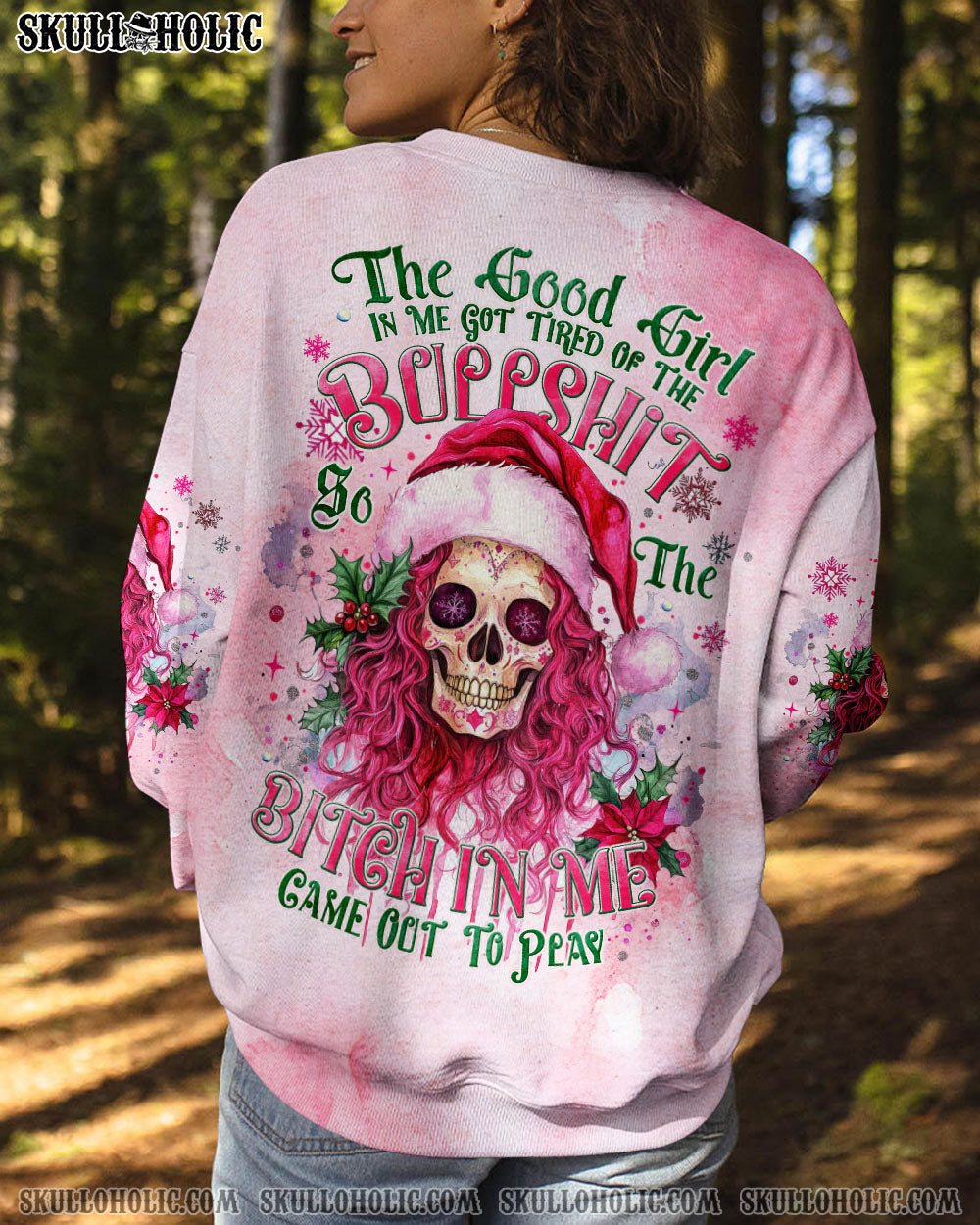BLISSCORNERS THE GOOD GIRL IN ME CHRISTMAS ALL OVER PRINT
