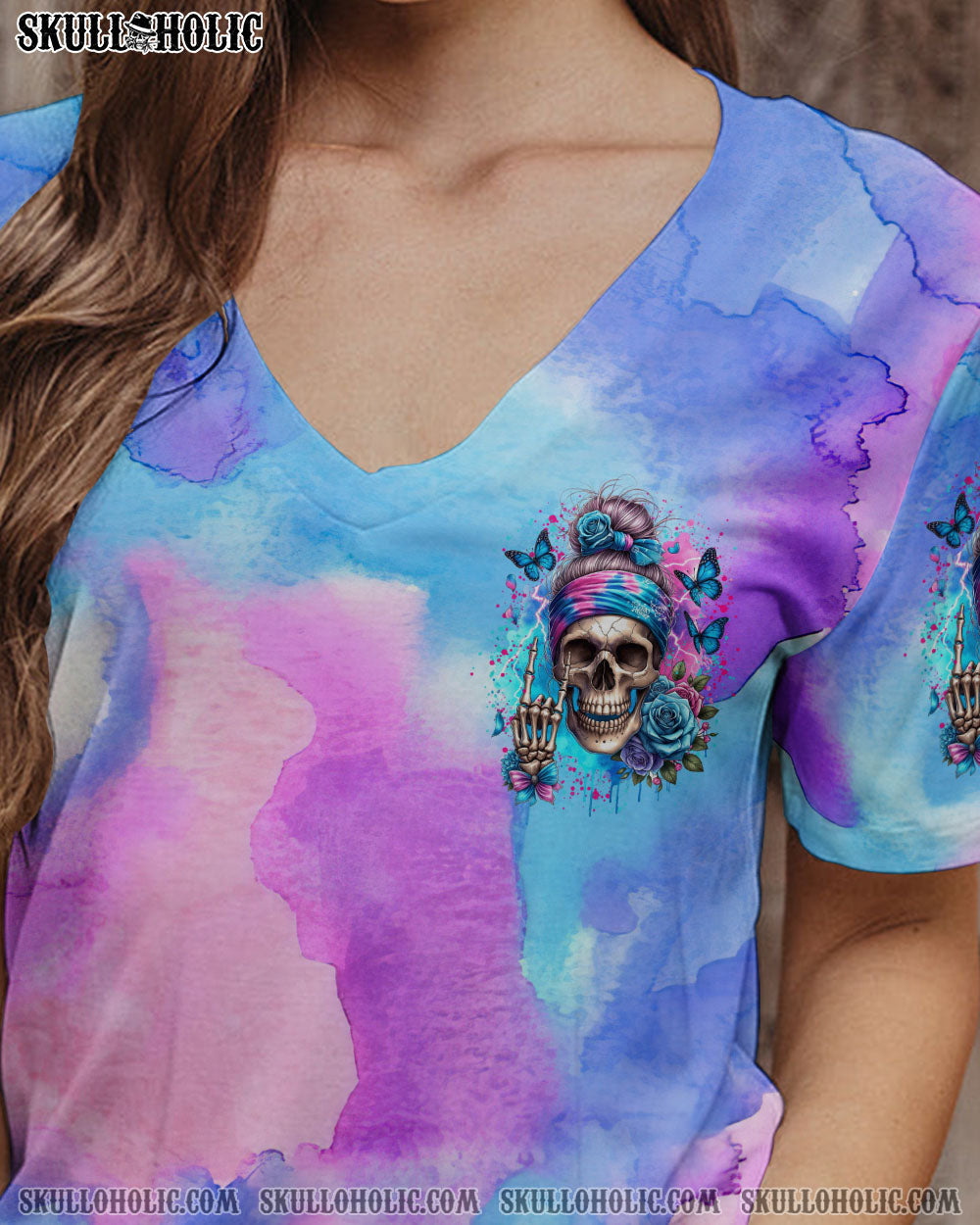 BLISSCORNERS MY GIVE A F IS BROKEN MESSY BUN ROSE ALL OVER PRINT