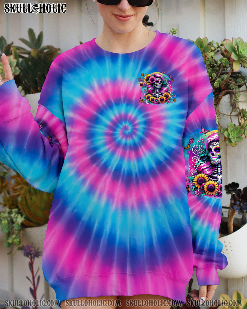 BLISSCORNERS SHE IS SUNSHINE MIXED WITH A LITTLE HURRICANE TIE DYE ALL OVER PRINT
