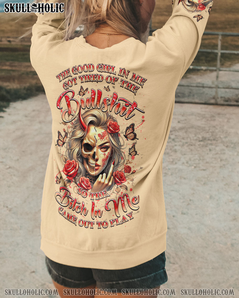 BLISSCORNERS THE GOOD GIRL IN ME ALL OVER PRINT