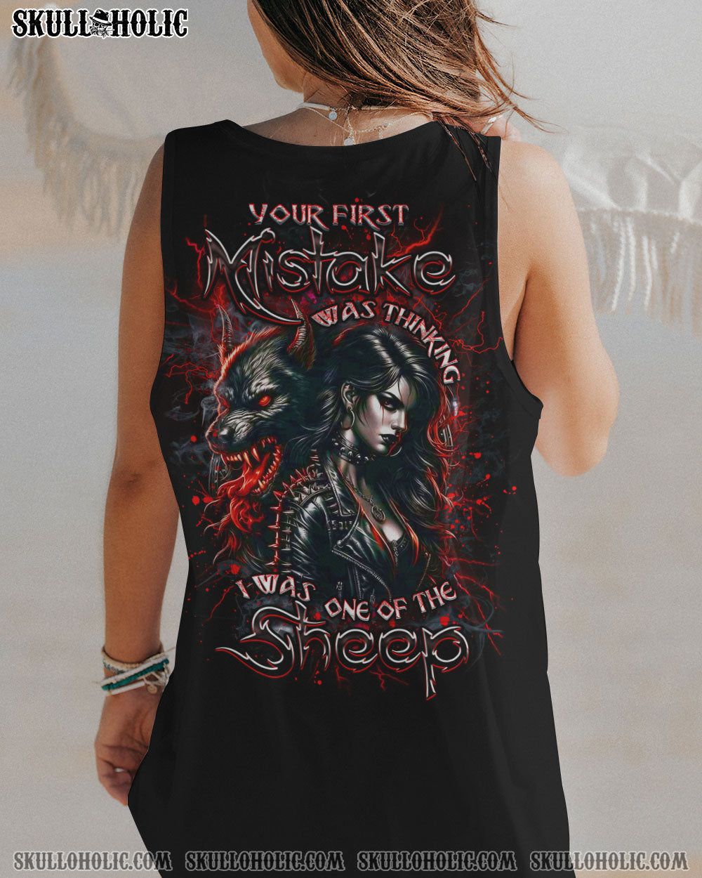 BLISSCORNERS YOUR FIRST MISTAKE WOLF LADY ALL OVER PRINT