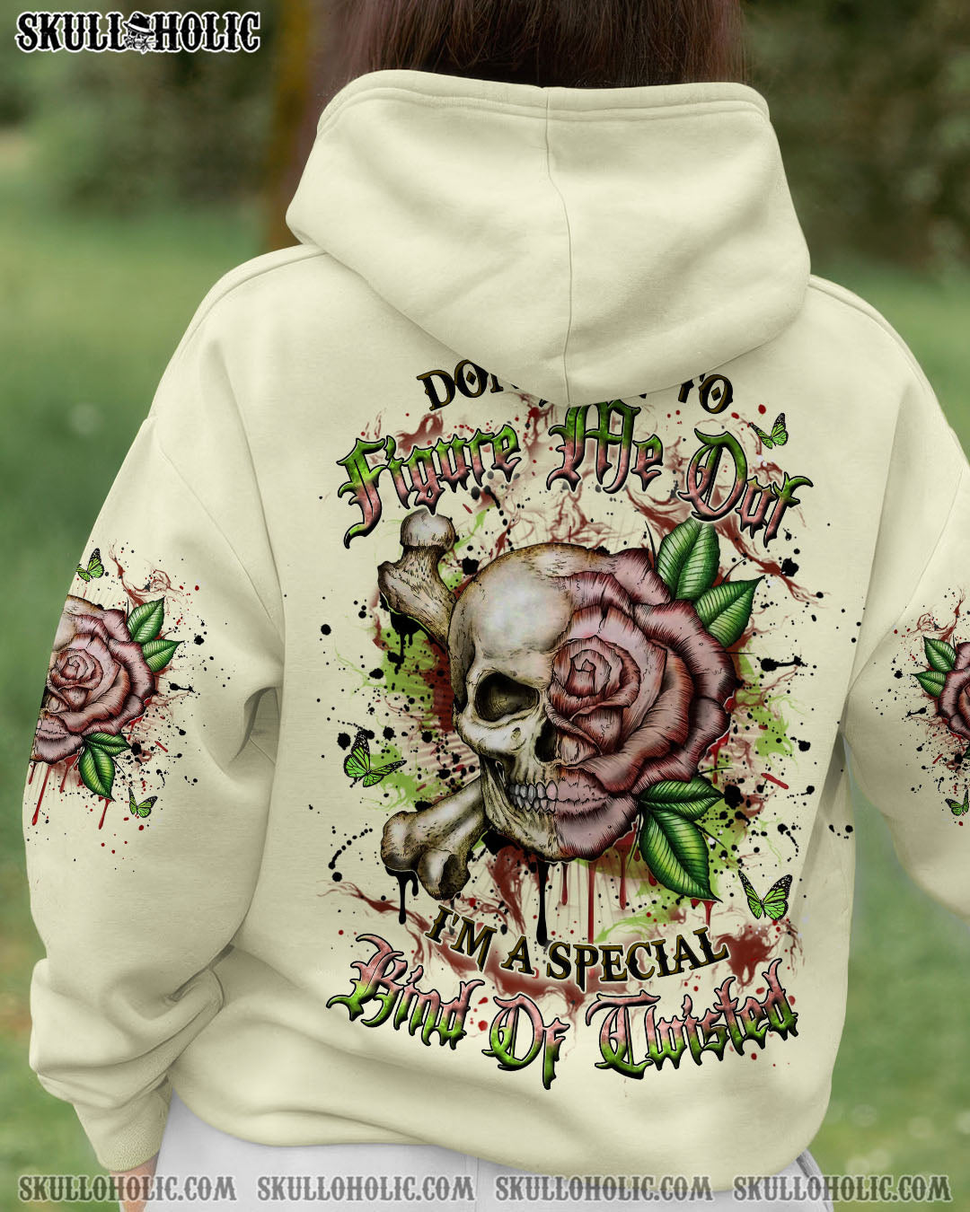 BLISSCORNERS DON'T TRY TO FIGURE ME OUT SKULL ALL OVER PRINT