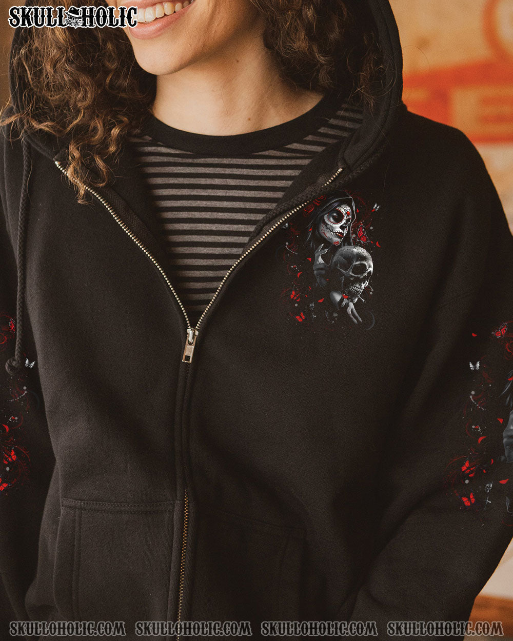 BLISSCORNERS I CAN'T GO TO HELL SKULL LADY ALL OVER PRINT