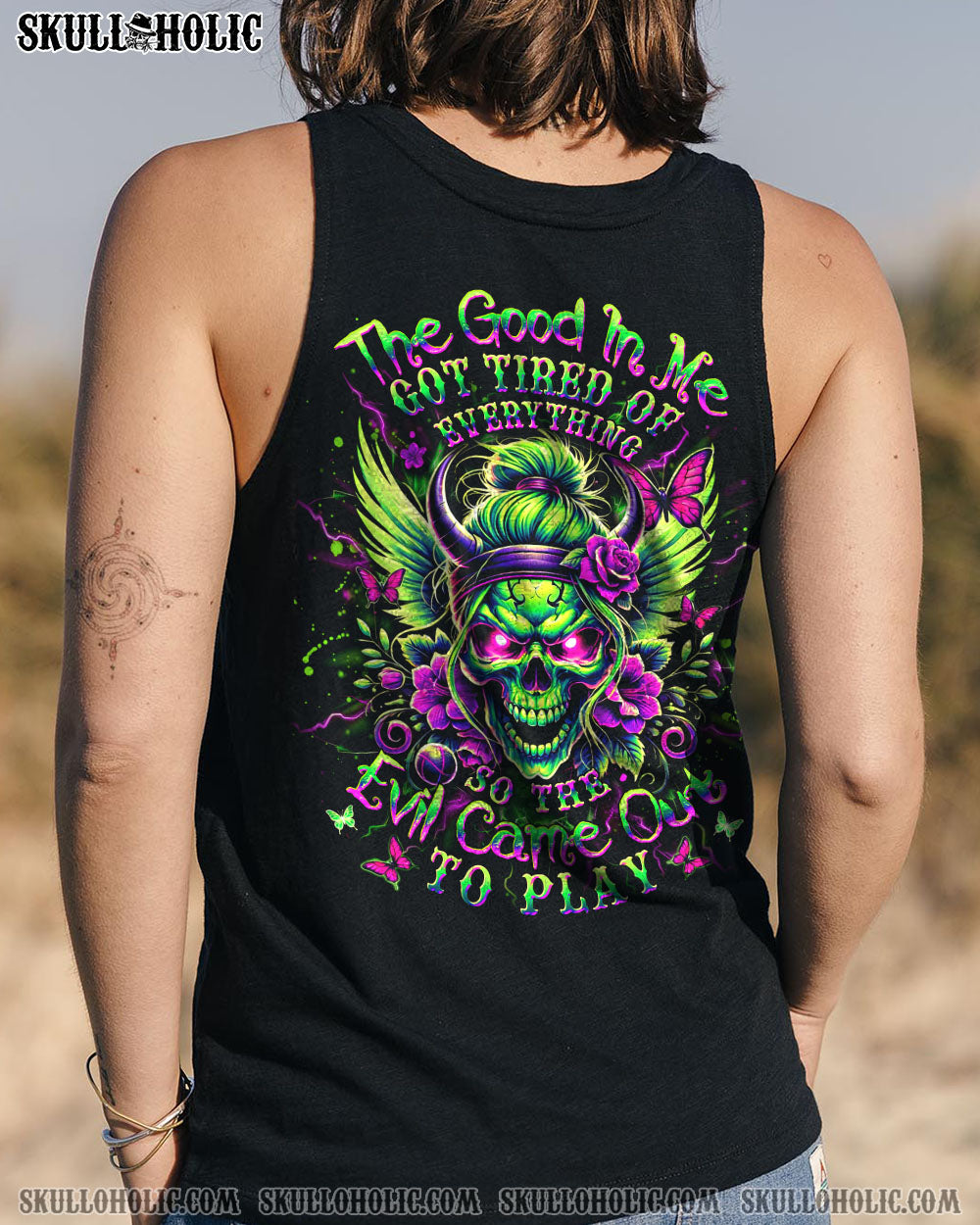 BLISSCORNERS THE GOOD IN ME GOT TIRED OF ALL OVER PRINT