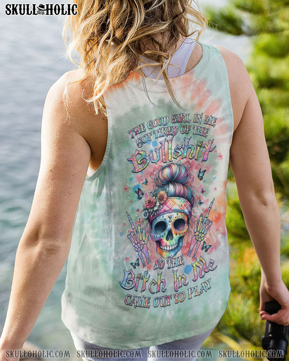 BLISSCORNERS THE GOOD GIRL IN ME TIE DYE ALL OVER PRINT