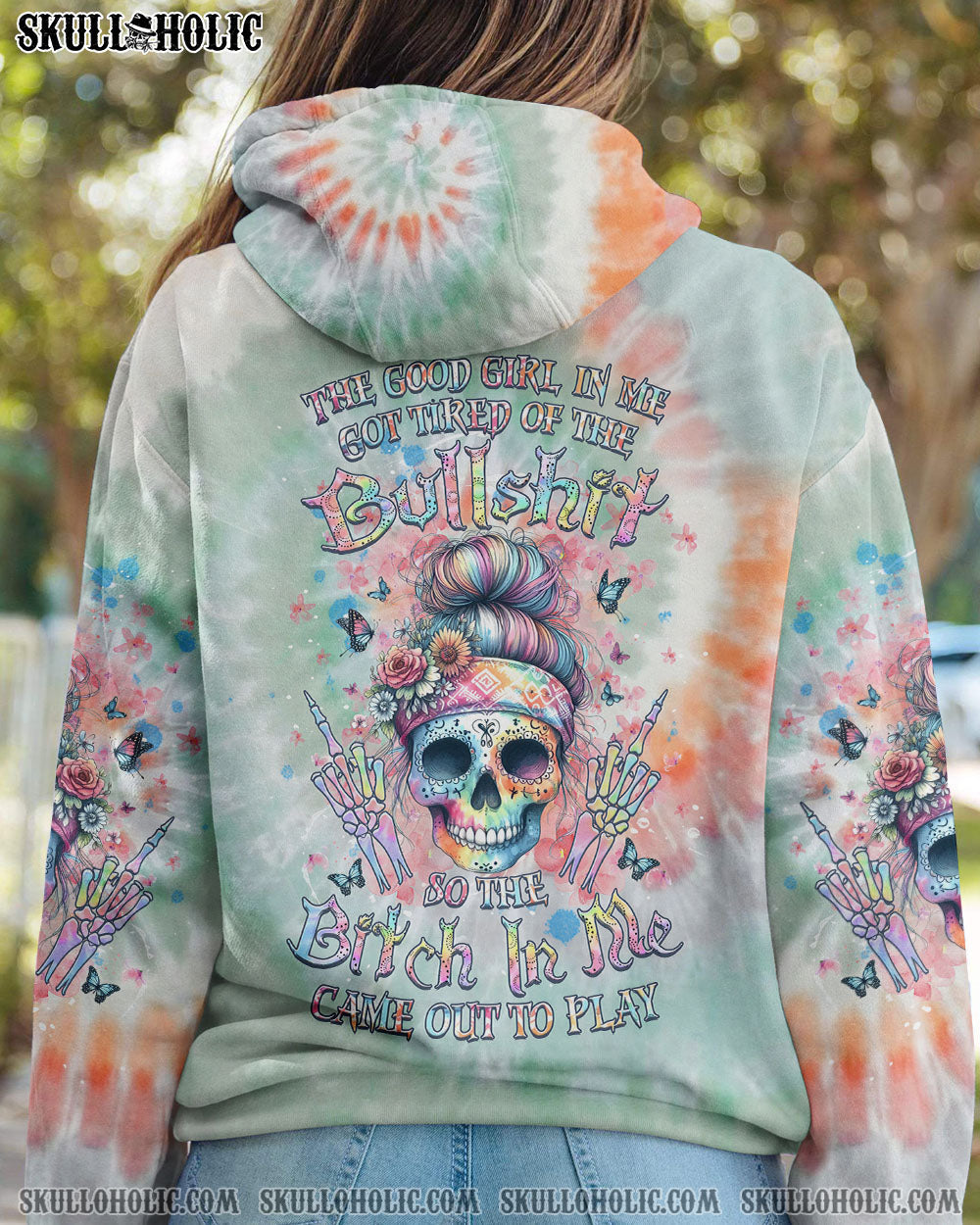 BLISSCORNERS THE GOOD GIRL IN ME TIE DYE ALL OVER PRINT