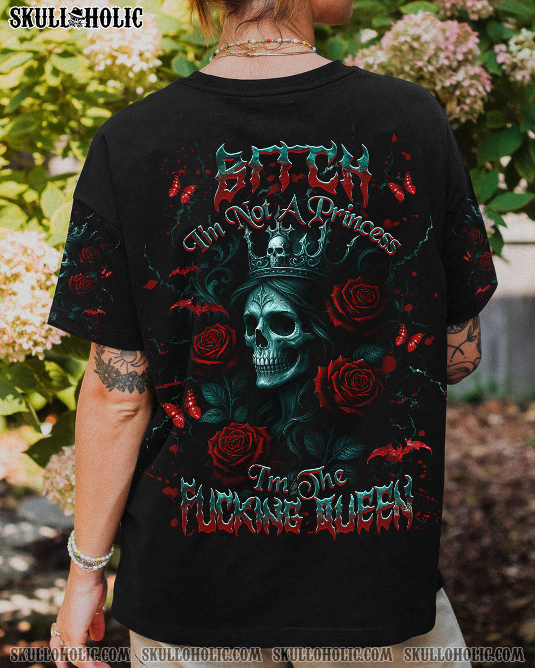 BLISSCORNERS I'M THE F QUEEN SKULL LADY ALL OVER PRINT