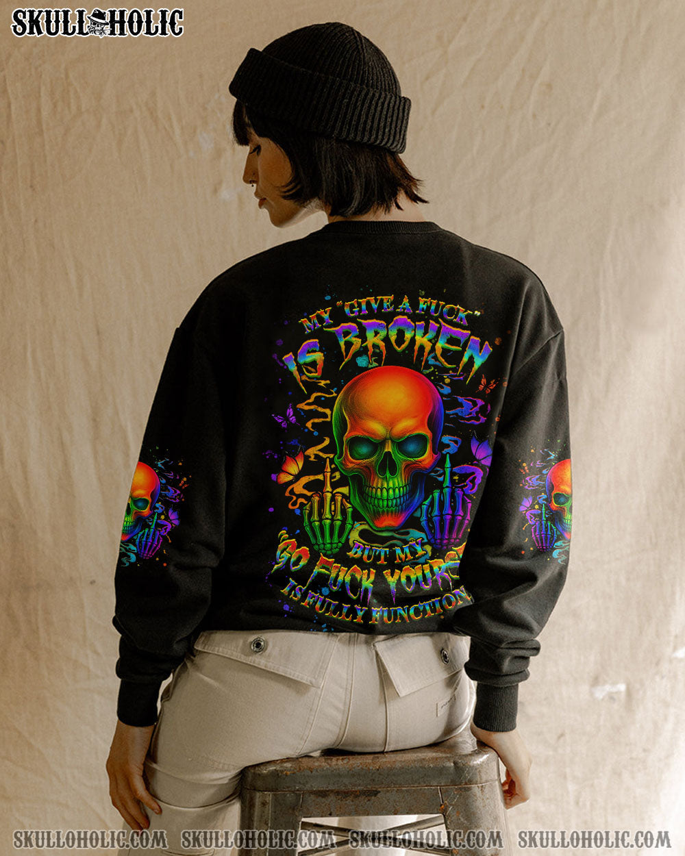 BLISSCORNERS MY GIVE A F SKULL ALL OVER PRINT