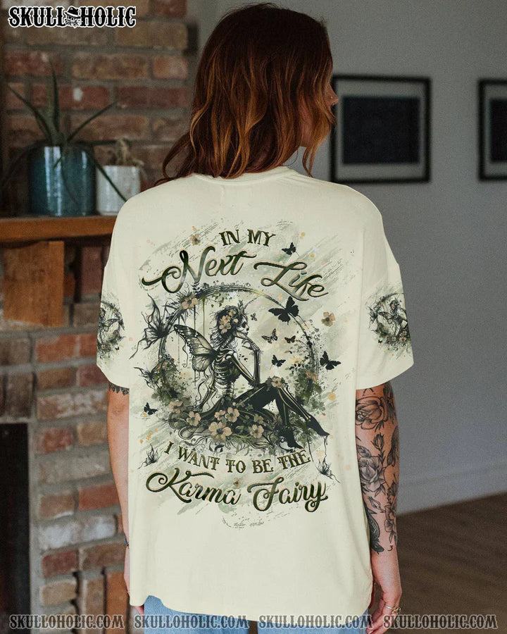 BLISSCORNERS KARMA FAIRY SKELETON LADY ALL OVER PRINT