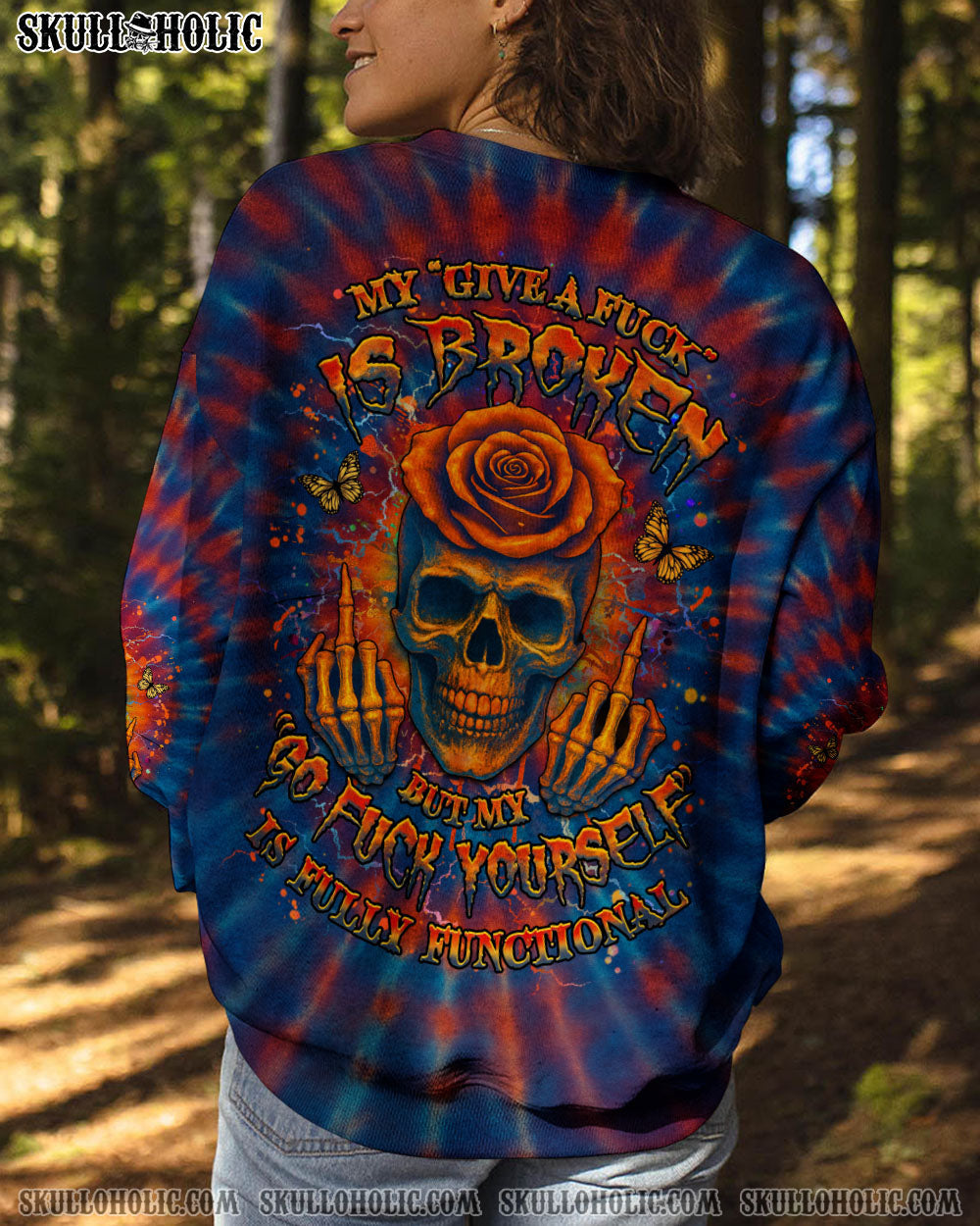 BLISSCORNERS MY GIVE A F IS BROKEN TIE DYE ALL OVER PRINT