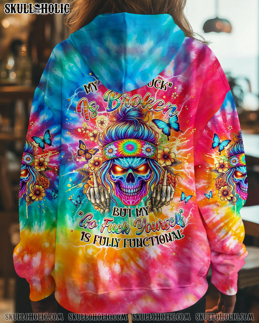 BLISSCORNERS MY GIVE A F IS BROKEN TIE DYE ALL OVER PRINT