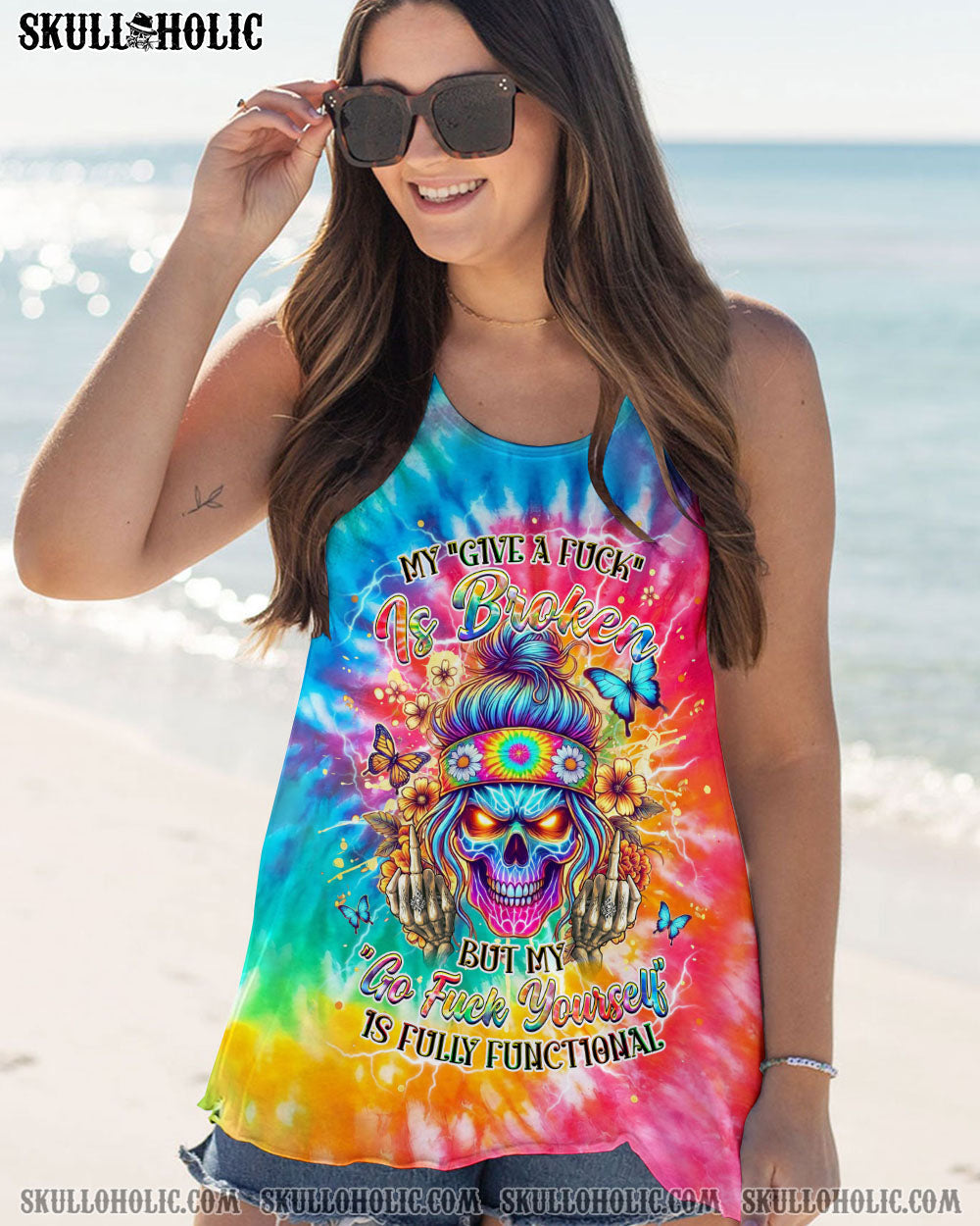 BLISSCORNERS MY GIVE A F IS BROKEN TIE DYE ALL OVER PRINT