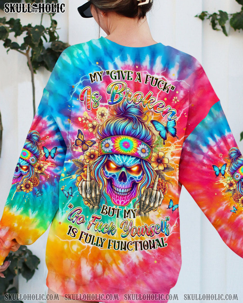 BLISSCORNERS MY GIVE A F IS BROKEN TIE DYE ALL OVER PRINT