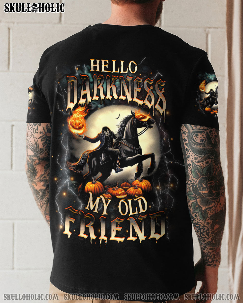 BLISSCORNERS HELLO DARKNESS MY OLD FRIEND HALLOWEEN ALL OVER PRINT