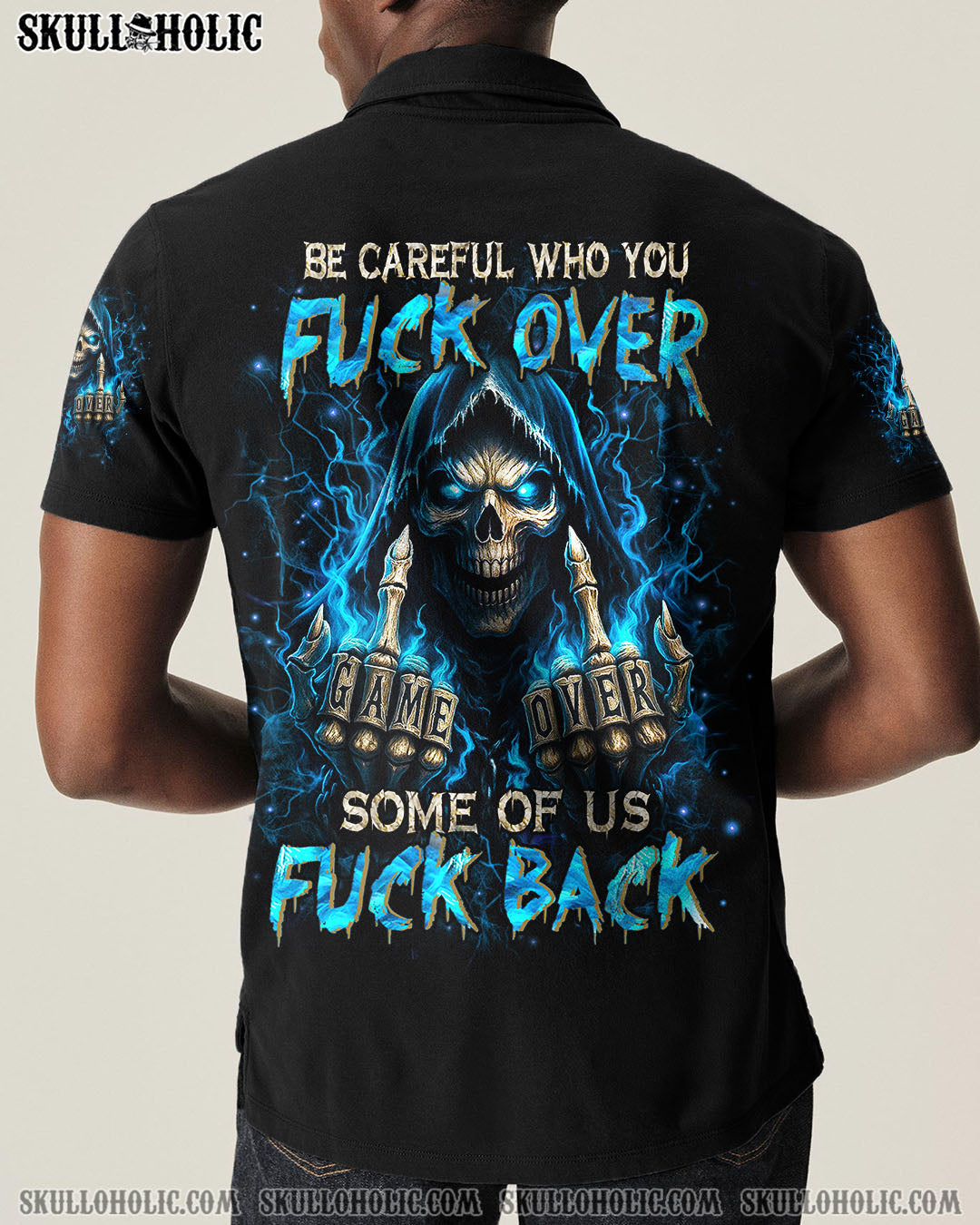 BLISSCORNERS BE CAREFUL SKULL REAPER ALL OVER PRINT