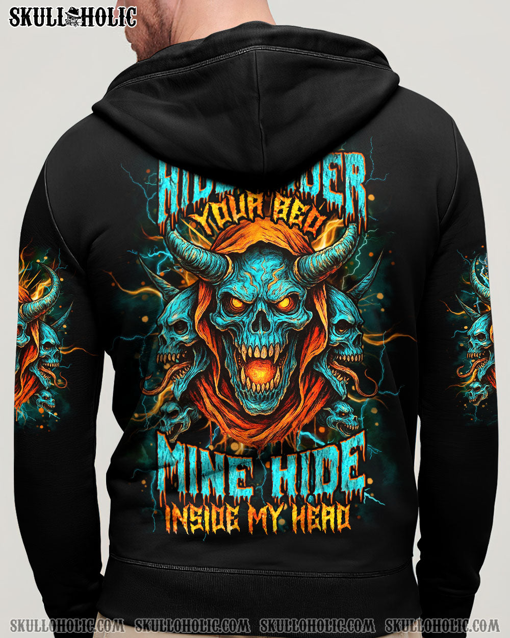 BLISSCORNERS YOUR DEMONS HIDE UNDER YOUR BED SKULL ALL OVER PRINT