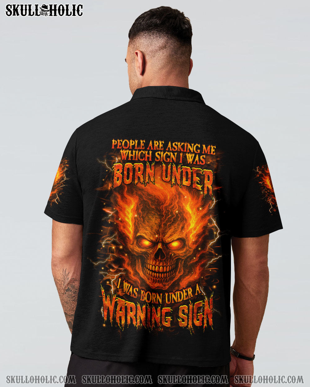 BLISSCORNERS I WAS BORN UNDER A WARNING SIGN ALL OVER PRINT