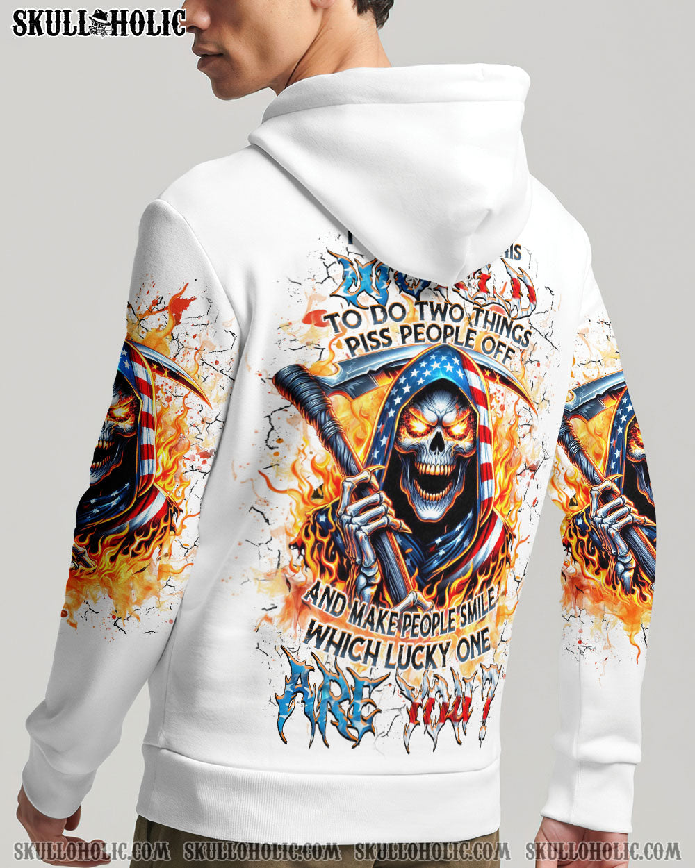 BLISSCORNERS WHICH LUCKY ONE ARE YOU SKULL ALL OVER PRINT