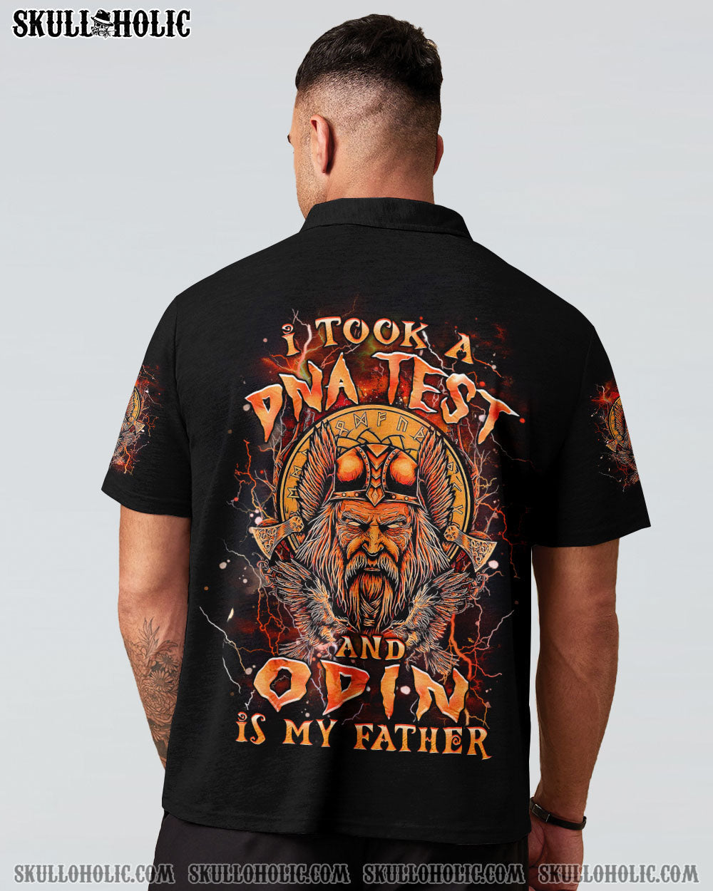 BLISSCORNERS ODIN IS MY FATHER VIKING SKULL ALL OVER PRINT