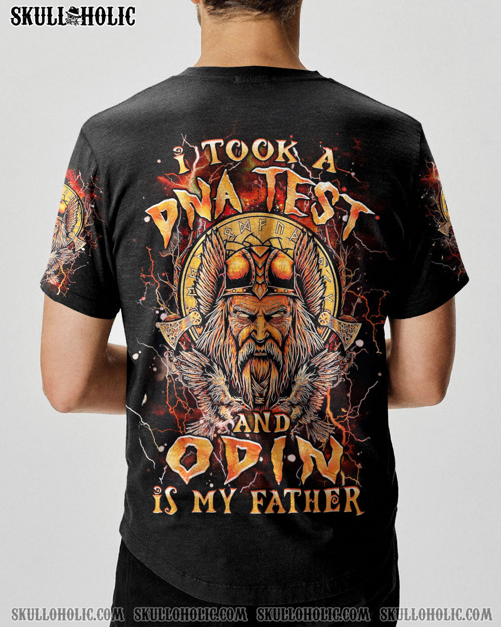 BLISSCORNERS ODIN IS MY FATHER VIKING SKULL ALL OVER PRINT
