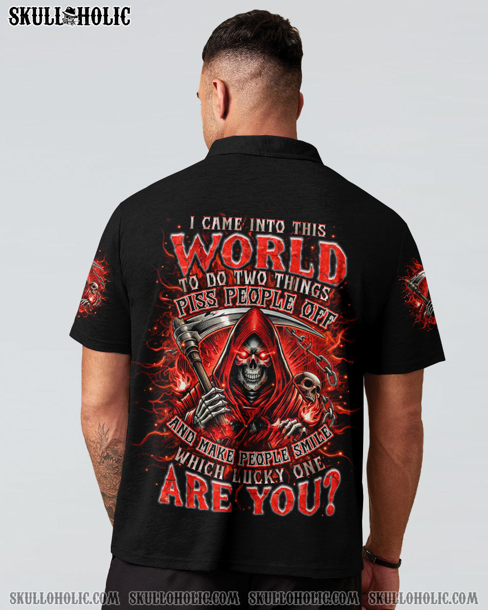BLISSCORNERS WHICH LUCKY ONE ARE YOU SKULL ALL OVER PRINT