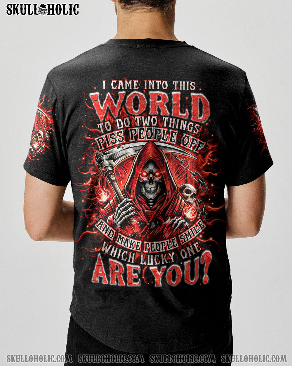 BLISSCORNERS WHICH LUCKY ONE ARE YOU SKULL ALL OVER PRINT