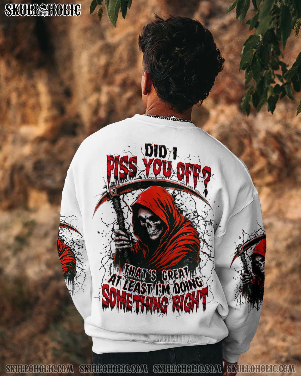BLISSCORNERS DID I PISS YOU OFF SKULL REAPER ALL OVER PRINT