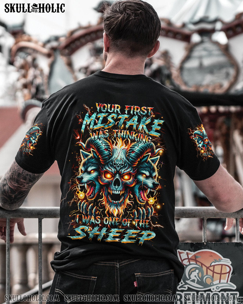 BLISSCORNERS YOUR FIRST MISTAKE WOLF SKULL ALL OVER PRINT