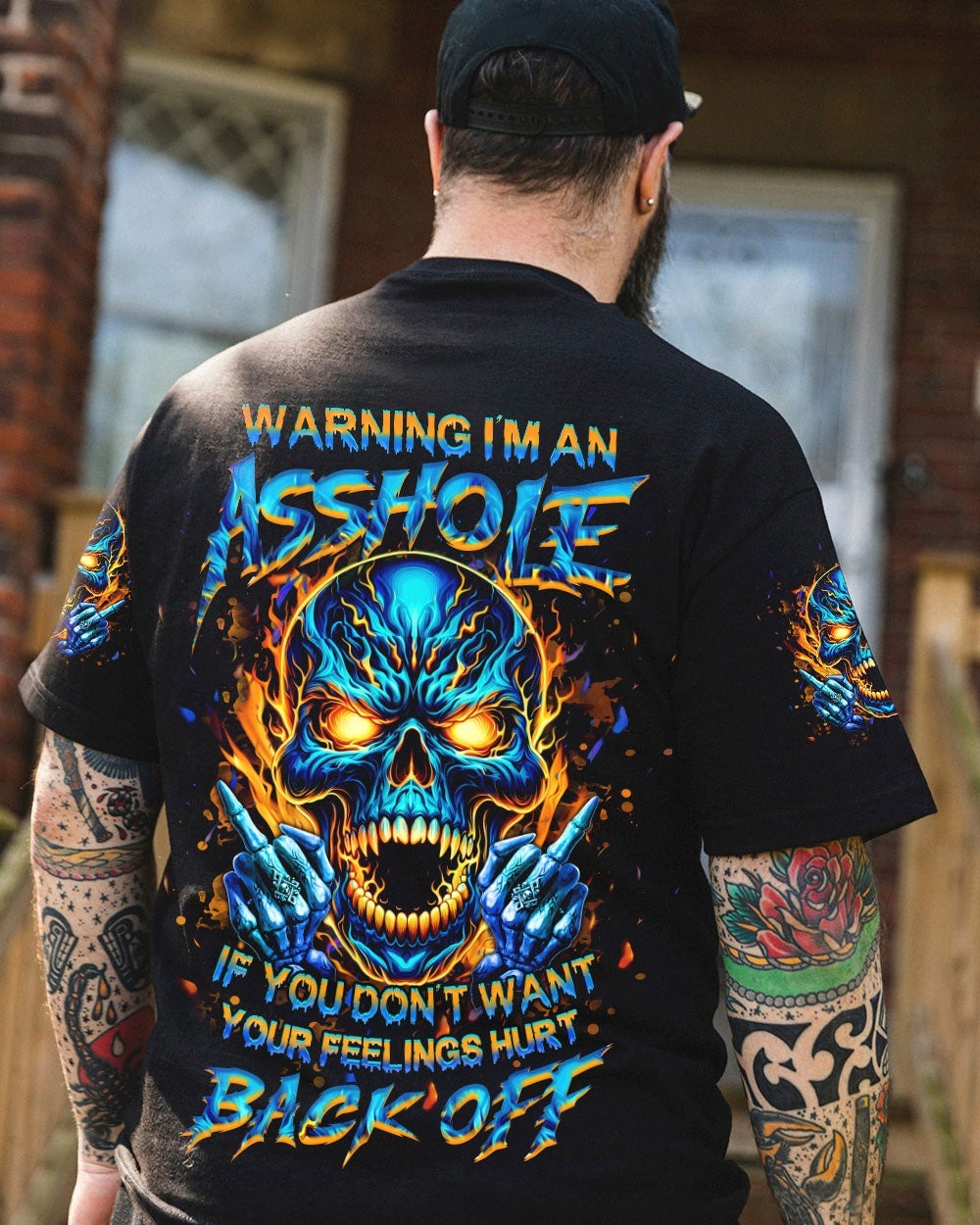 BLISSCORNERS WARNING I'M AN A SKULL ALL OVER PRINT