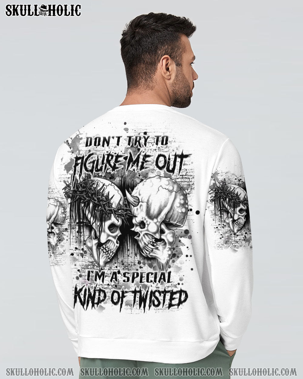 BLISSCORNERS DON'T TRY TO FIGURE ME OUT SKULL ALL OVER PRINT